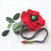 Felt Case Cell Phone and Eyeglasses -Grey Poppy Red under 25