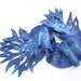 Felted scarf ruffle collar - jeans blue violet