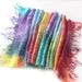 Cobweb Felted scarf - Rainbow spring scarf
