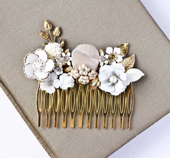 shabby chic bridal hair comb vintage hair comb by lonkoosh shabby chic bridal hair comb vintage hair comb by lonkoosh