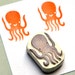 Octopus - Special Summer hand carved rubber stamps