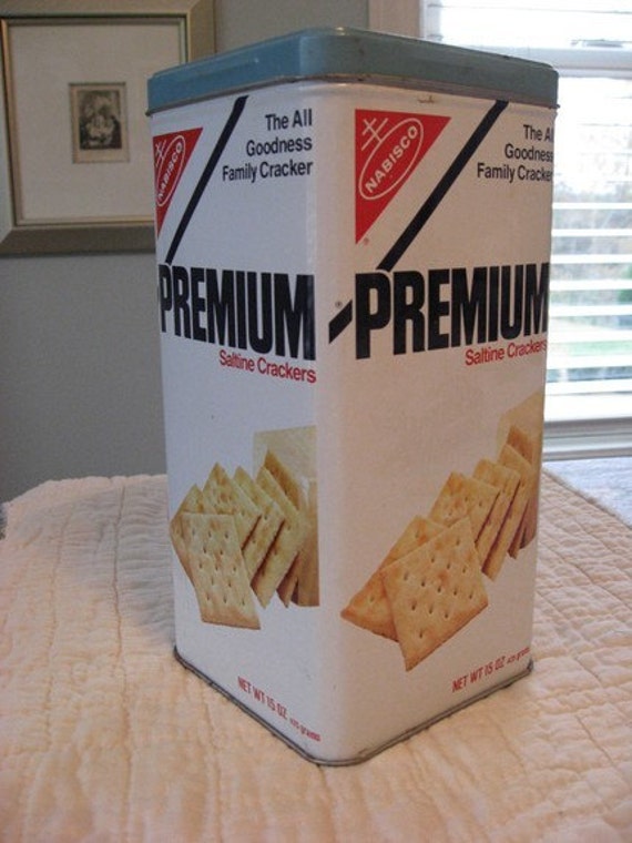 Vintage Premium Saltine Cracker Storage Tin by