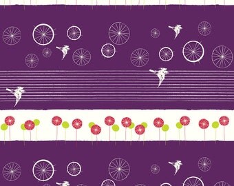 Birch AVALON by jaycyn - Take Flight Grape- Organic Cotton Fabric - low shipping