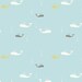 Birch STORYBOEK Whale Watch SKY- Organic Cotton Fabric- low shipping