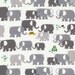 VERY LIMITED cloud9 Happy Drawing- ELEPHANTS- Organic Cotton Fabric- Fabulous Shipping Rates