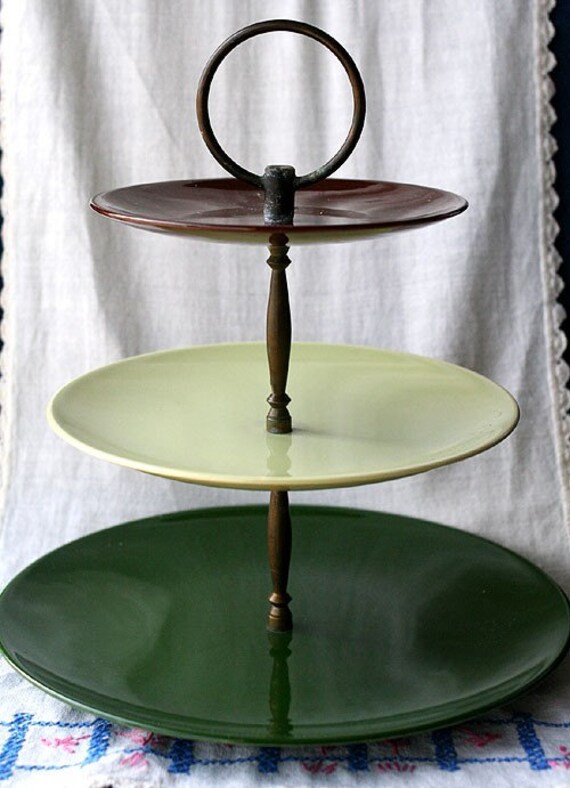 Vintage 3 Tier Cake Plate Stand Cupcakes Serving Buffet Stand