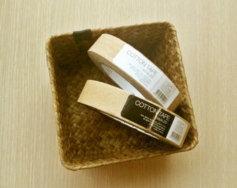 Adhesive cotton fabric tape 2.5cm x 15m White or Black