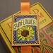 FREE SHIP, Cottage Chic, Cross Stitched, Yellow, Blue, Orange, Flower, Sunflower Bookmark