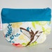 Blue Bird Pleated Make Up Bag