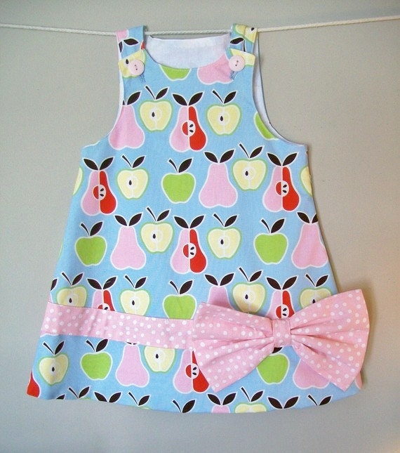 Apples And Pears Childrens Blue/Pink A-Line by sugarchickids