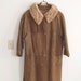 SALE vintage plus size womens suede coat fur collar