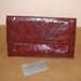 Eel Clutch in Reddish Maroon Congor Eel from the Orient Vintage 1970's 1980's