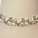 White Choker Signed Lisner with Pretty Pink Blue Green Rhinestones Vintage On Holiday SALE