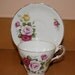 China Cup and Saucer Set Roses By Regency English Bone China England Vintage 1950's 1960's
