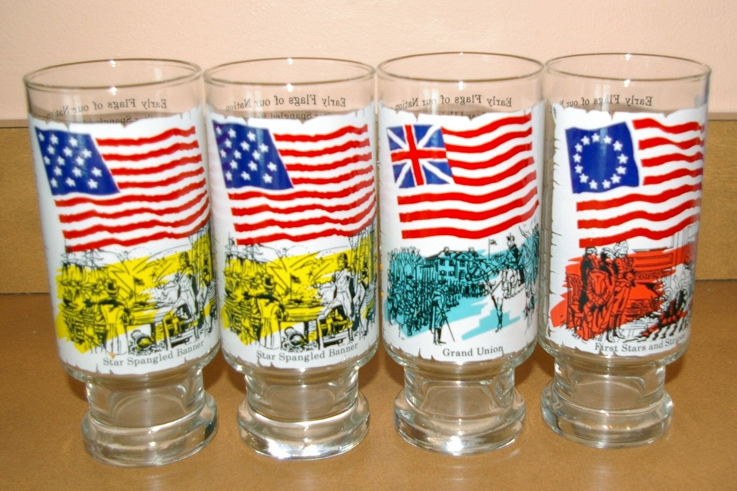 American Flag Drinking Glasses National Flag FoundationSET of