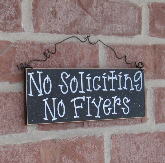 free shipping no soliciting no flyers sign black for home