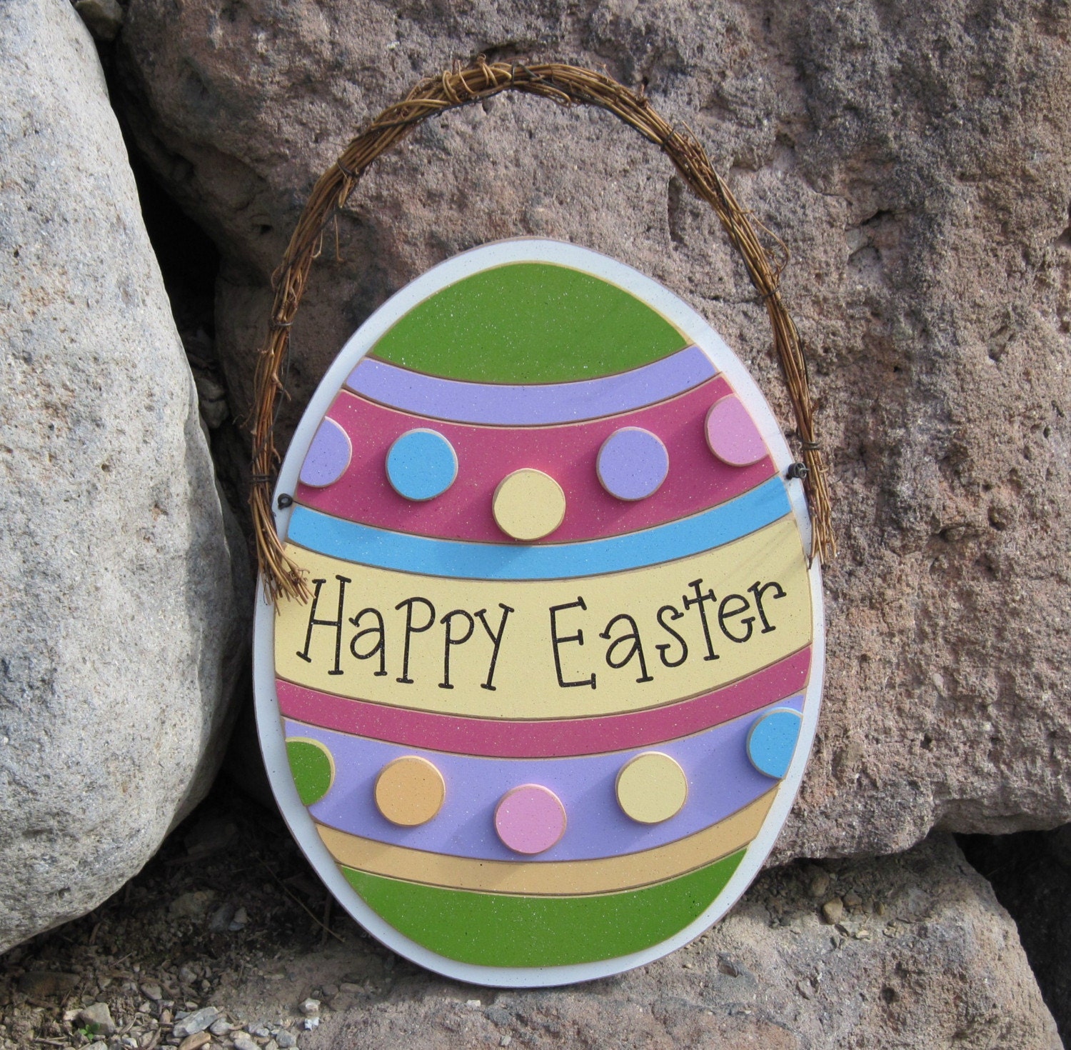 LARGE EASTER EGG for Easter wall and door hanging decor