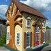 Wedding Card Box Birdhouse With Heart Carved Tree