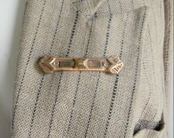 vintage. Victorian Gold Bar Pin Brooch