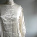 vintage. 70s Silk Cream English Style Blouse / M L