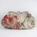 NEW sunglass / eyeglasses case - rose on beige