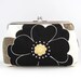 Frame Clutch- black flower