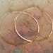 Delicate 2 Inch 14K Gold Filled Hoop Earrings: 14K Yellow Gold Filled Hammered Wire Hoops
