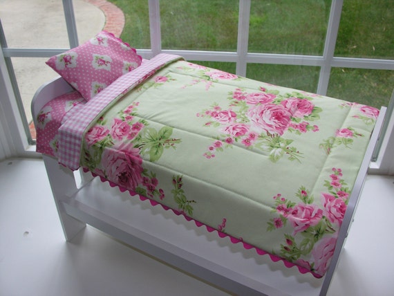 American Girl Doll Twin Bed Size Bedding by WillowStreetCottage