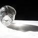 Little Glass Art Face Sculpture, Sand Cast Head Suncatcher Paperweight