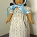 Jane Austen Regency Historical Period Dress Ensemble Including Bonnet, Shawl, and Necklace