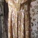 Vintage 60s Brown and Gold Paisley Print Dress - Plus Size
