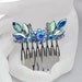 Peacock Rhinestone Hair Comb Bridal Wedding Accessory Upcycled Vintage