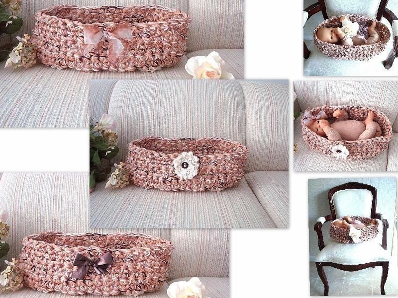 crochet pattern baby basket cocoon num 87 Baby