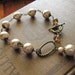 Champagne and Smoke Vintage Style Faux Pearl Bracelet