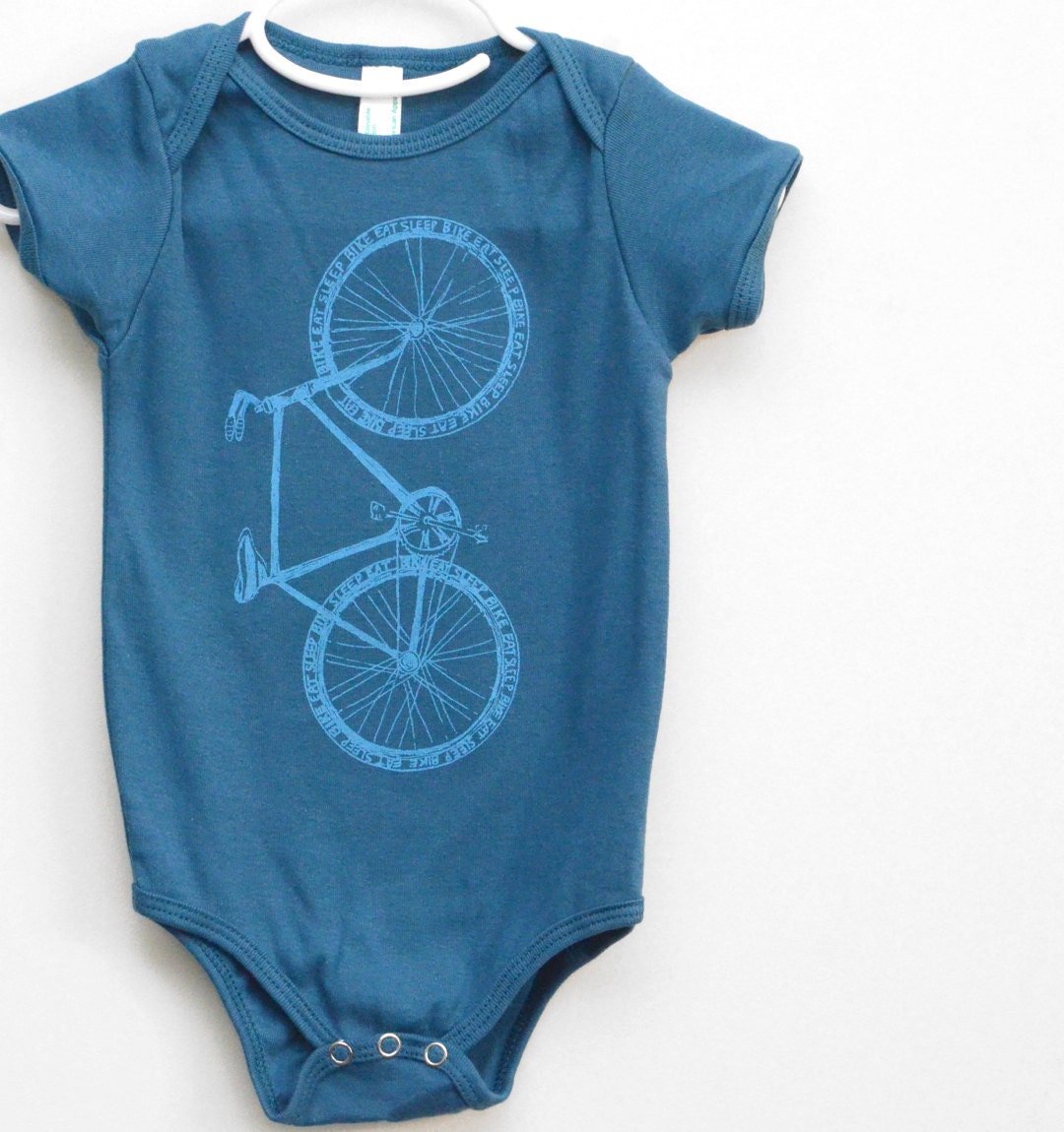 Baby Bike Onesie bicycle bodysuit Cute Baby Clothes Blue