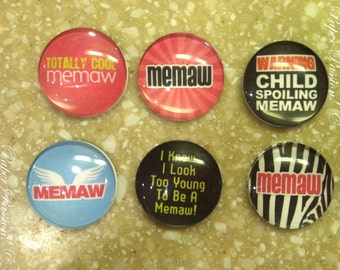 Awesome Memaw- Handmade Magnets (set of 6)