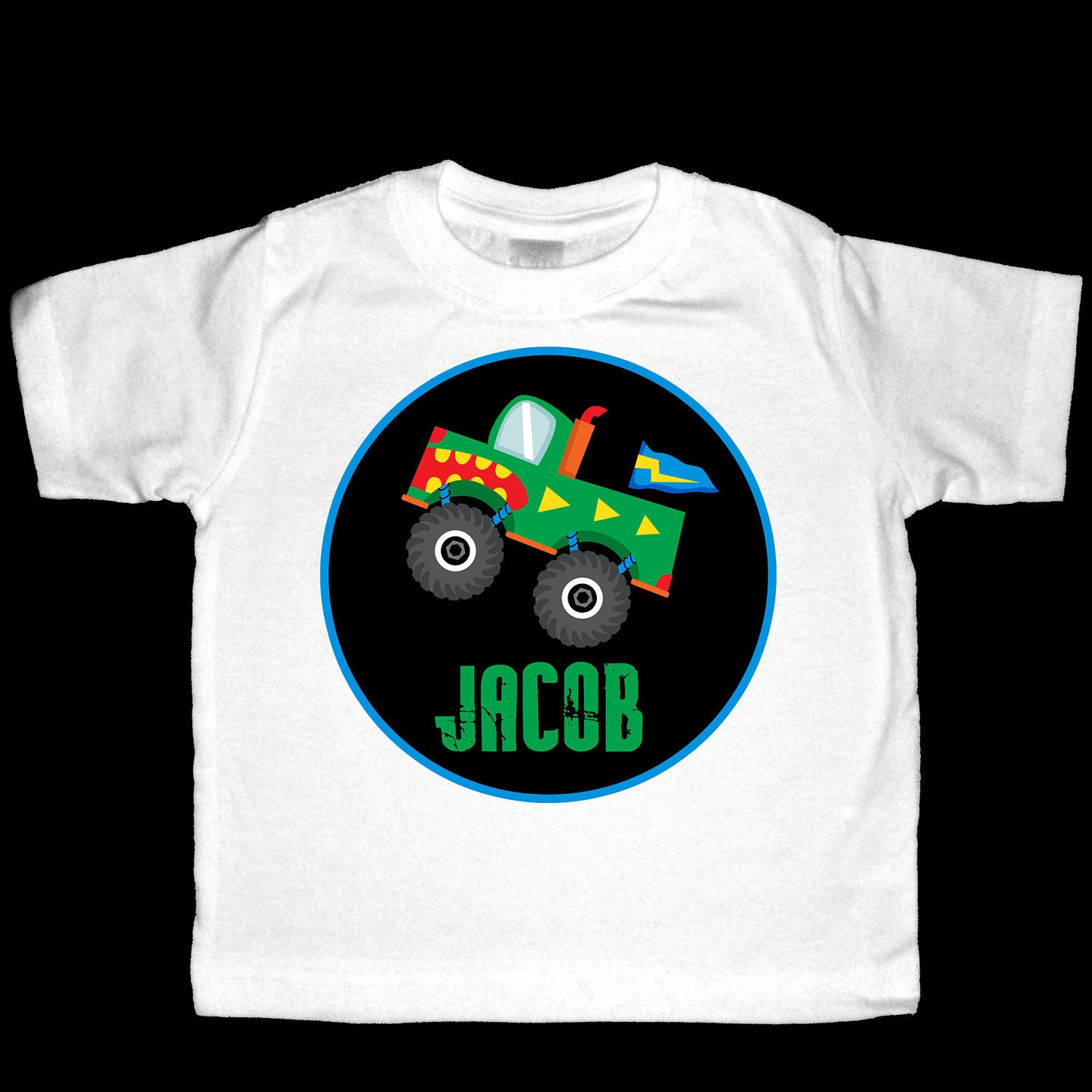 Cool Personalized Monster Truck Shirt or Bodysuit perfect