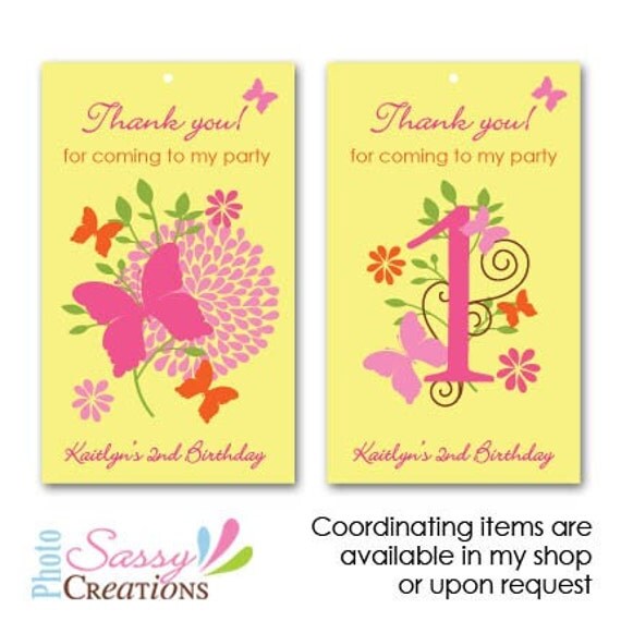 printable butterfly favor tags butterfly by sassyphotocreations