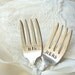 Vintage Silverware His and Hers forks wedding cake topper silver plate flatware His and Hers fork set