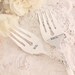Mr. & Mrs. Fork Set: Fluted handle stamped silver plate Wedding Forks