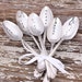 6 Hand Stamped Spoons, Christmas, Inspirational Vintage Silverware Shabby