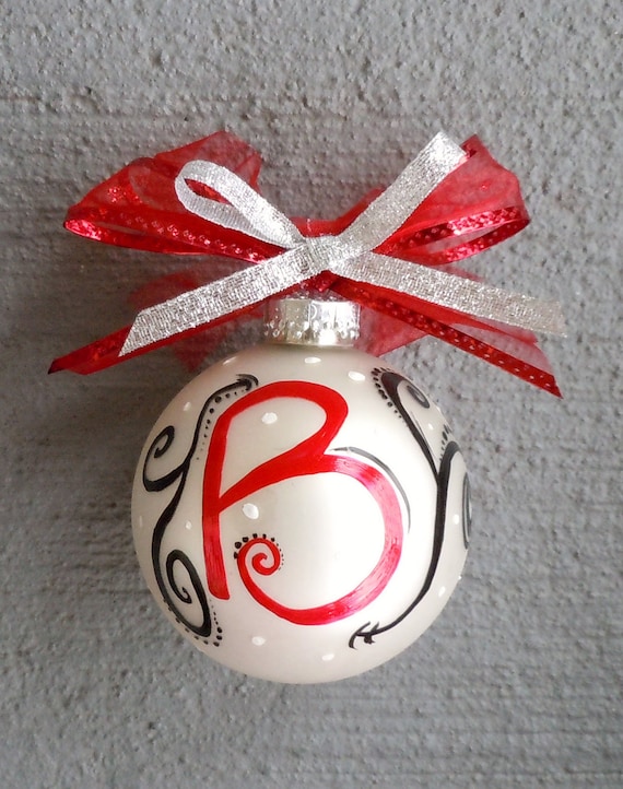initial christmas ornament initial christmas ornament