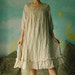 I'm here...Square Collar Sun Dress Hand Dyed In Azo Free Pale Beige