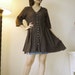 Boho Longsleeve V-Neck Light Cotton Vest Blouse With Cotton Lace Hand Dyed In Dark chocolate Brown