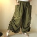 Love Me..Love Me Not II - Steampunk Dark Green Double Gauze Cotton Convertible Skirt Or Pants And 2 Roomy Pockets