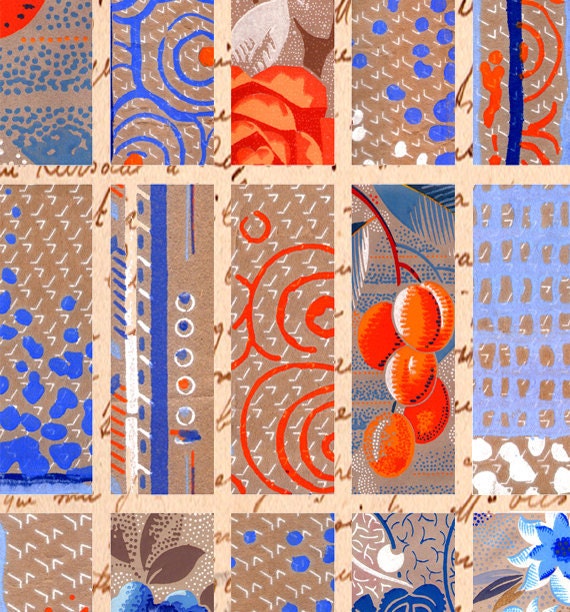 Items similar to Art Deco French Wallpaper 1930s digital collage sheet