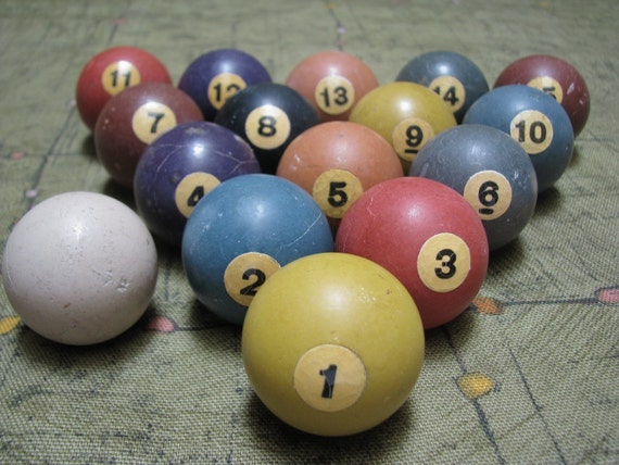 Vintage Antique Snooker/Pool Balls