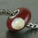 Ohio Buckeye Euro silver core bead