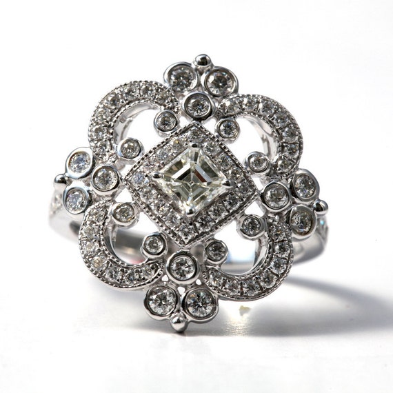 DUCHESS Diamond Engagement or RIGHT Hand Ring by BeautifulPetra