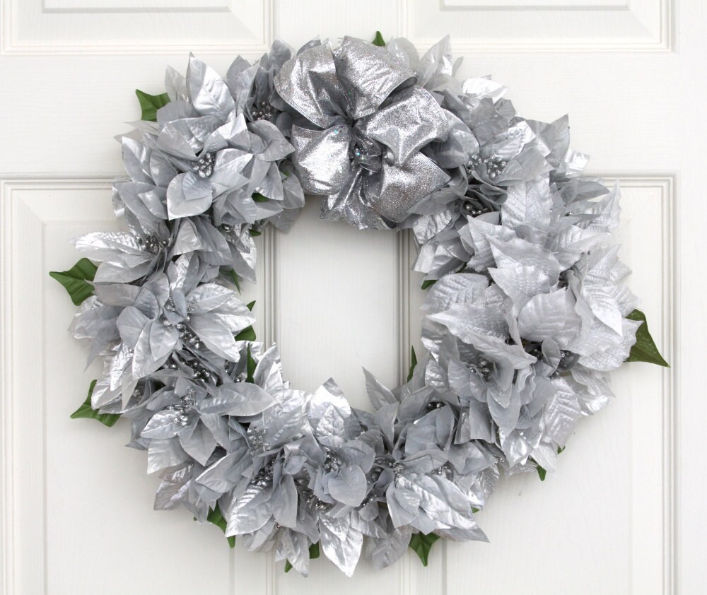 silver tinsel christmas wreath silver tinsel christmas wreath